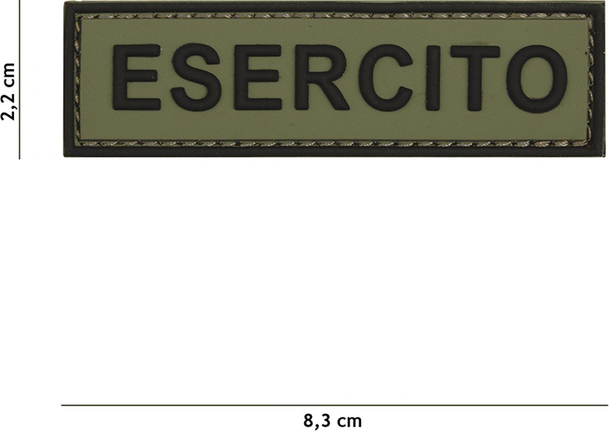 101 Inc Embleem 3D Pvc Esercito Groen  20035