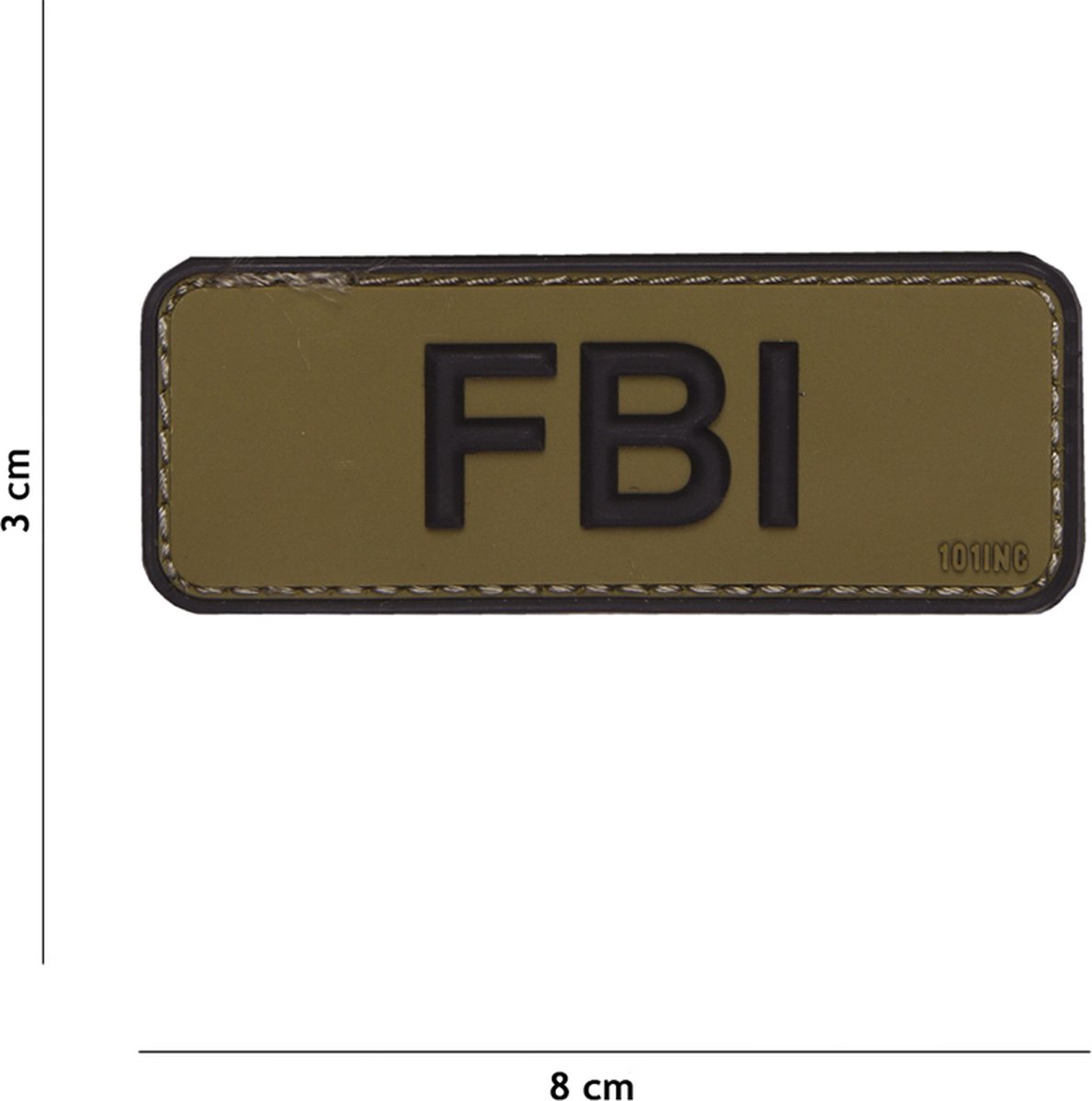 101 Inc Embleem 3D Pvc Fbi Groen Zwart  17056
