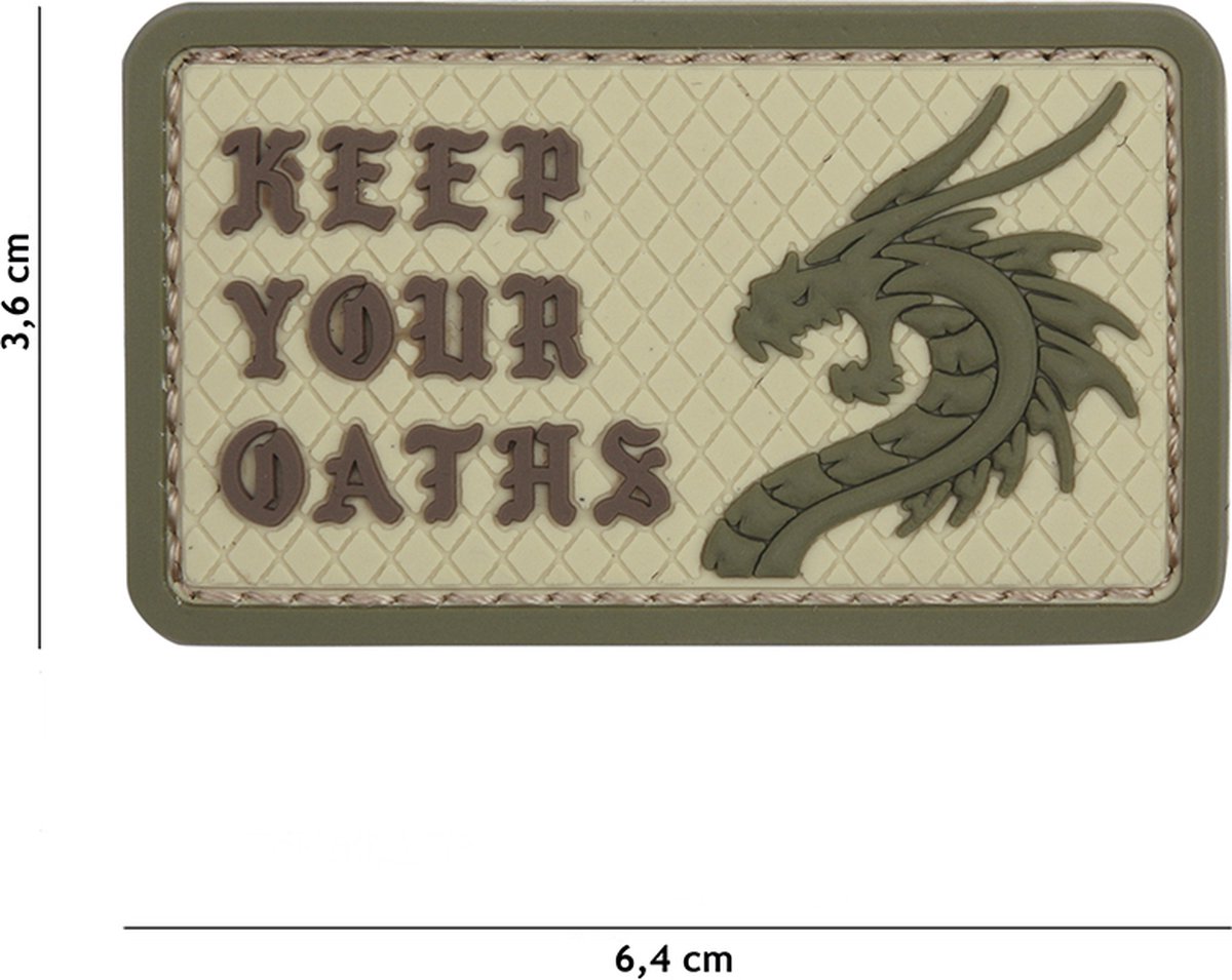 101 Inc Embleem 3D Pvc Keep Your Oaths Coyote  11146