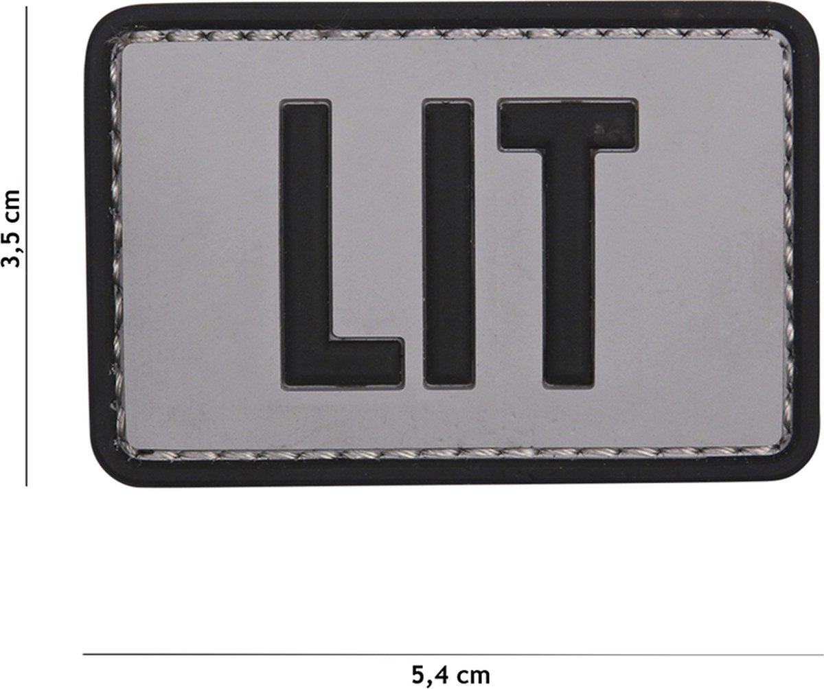 101 Inc Embleem 3D Pvc Lit Grijs  9053