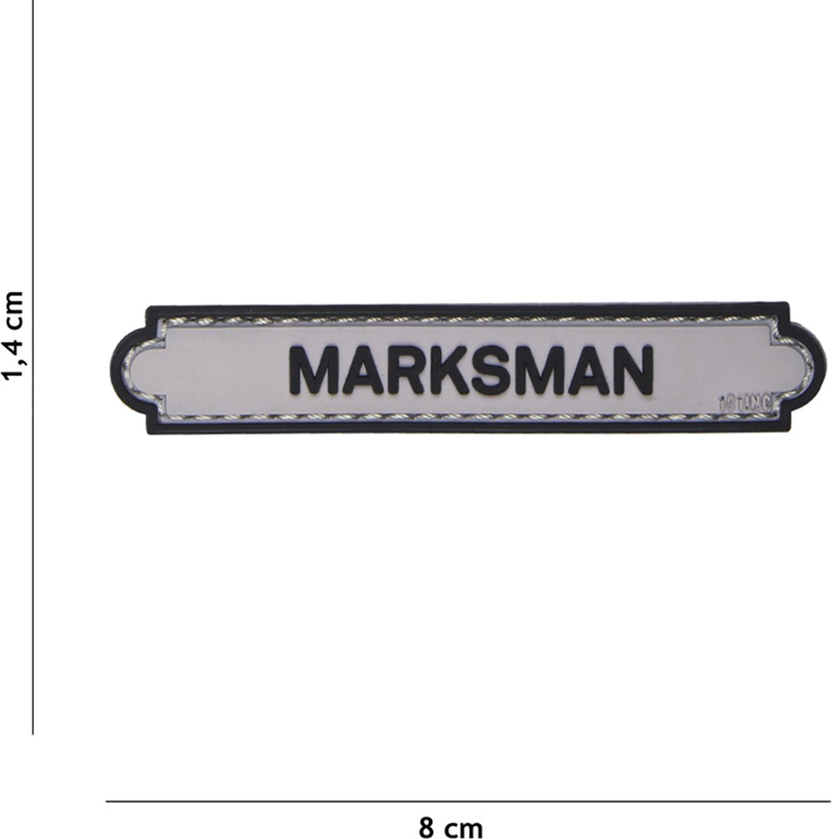 101 Inc Embleem 3D Pvc Marksman Tab Grijs  17081