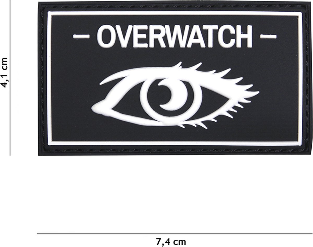 101 Inc Embleem 3D Pvc Overwatch Zwart 12045