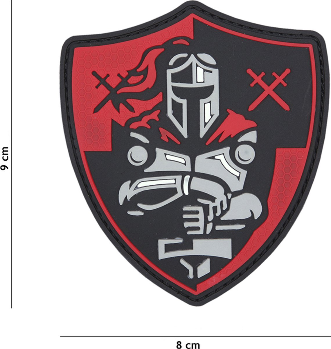 101 Inc Embleem 3D Pvc Ridder Schild Rood  11139