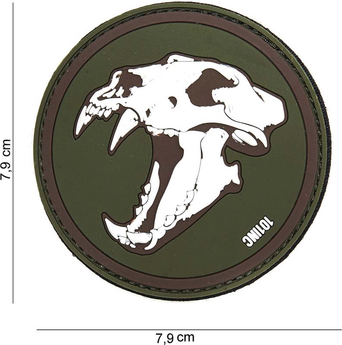 101 Inc Embleem 3D Pvc Sabertooth Tiger Groen  14026