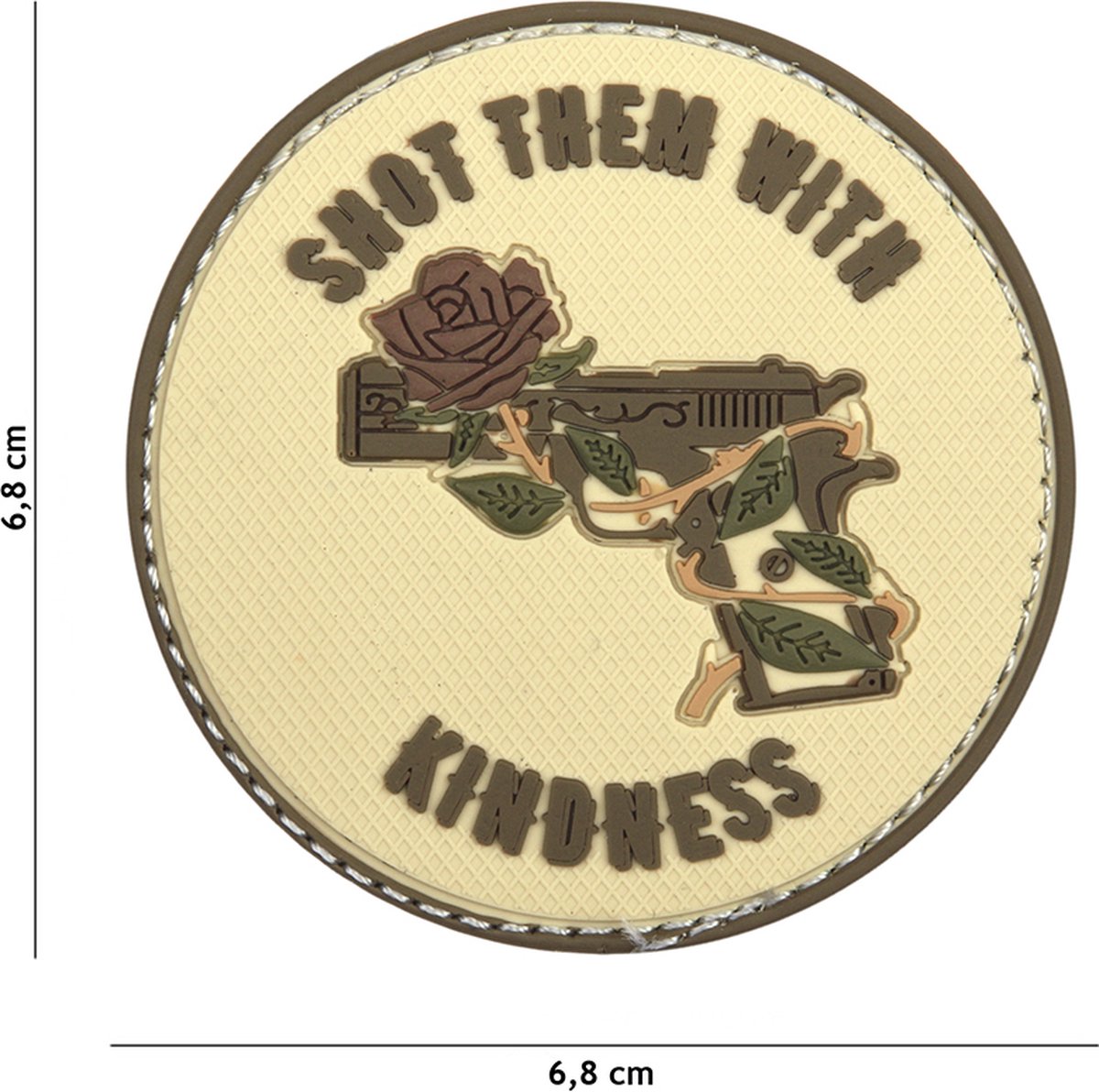 101 Inc Embleem 3D Pvc Shot Them With Kindness Coyote  11121