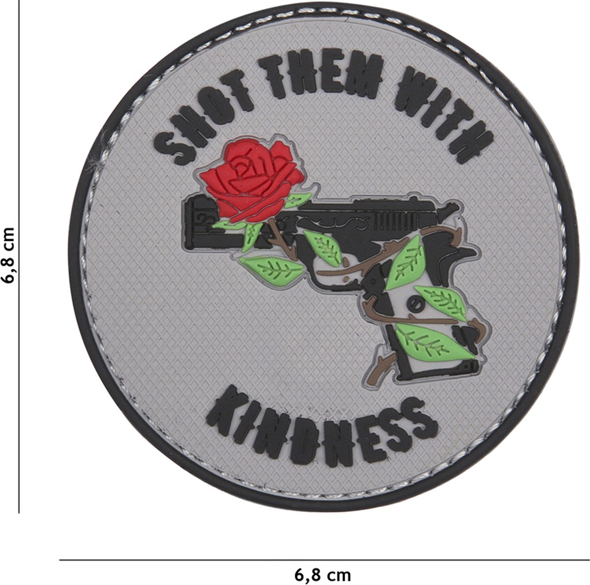 101 Inc Embleem 3D Pvc Shot Them With Kindness Grijs  11120