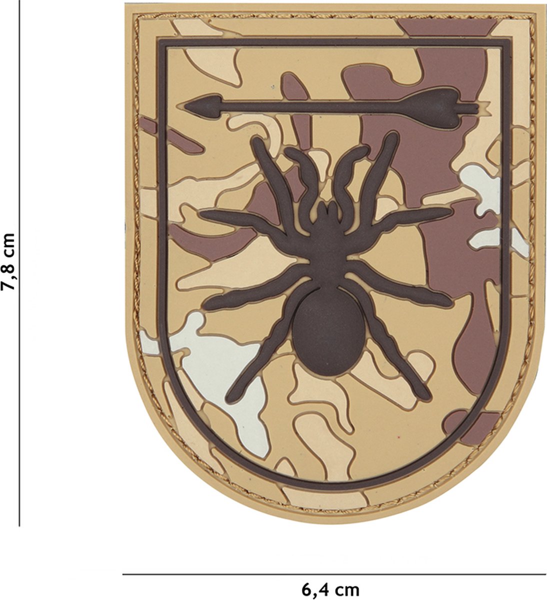 101 Inc Embleem 3D Pvc Special Forces Spin Beige   12078