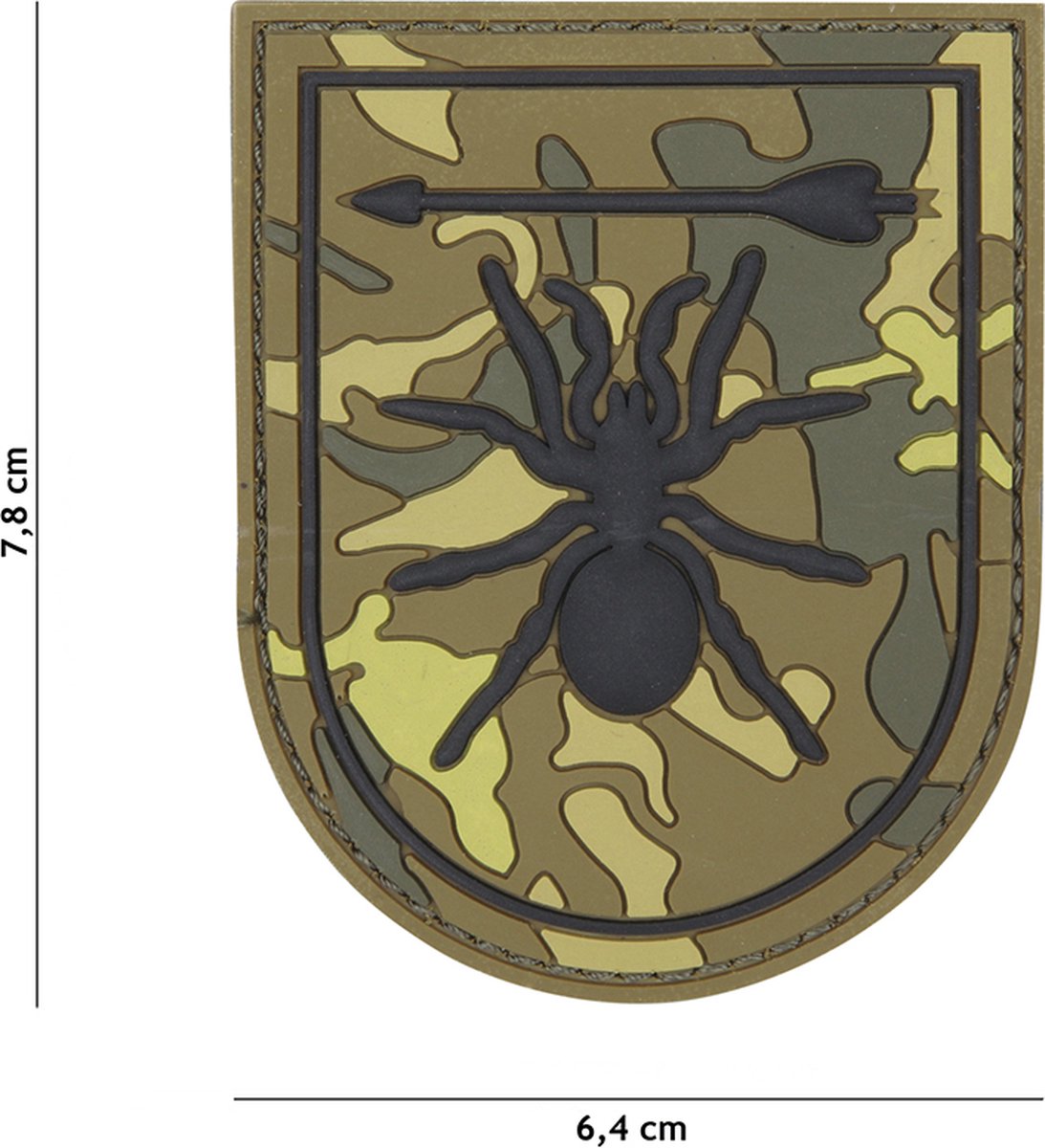 101 Inc Embleem 3D Pvc Special Forces Spin Groen  13081