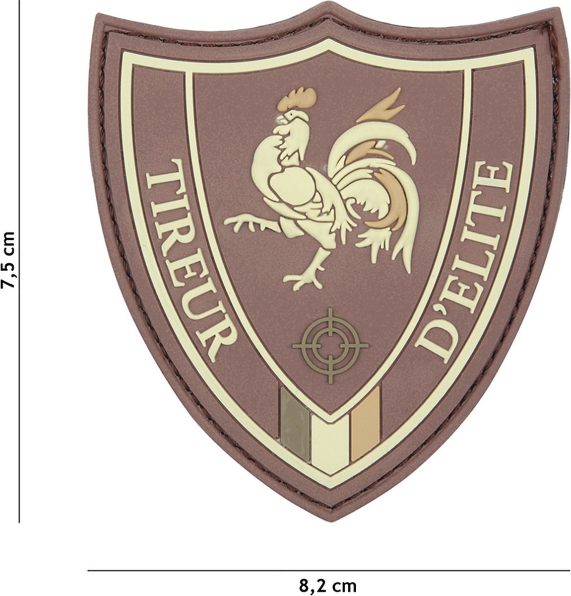 101 Inc Embleem 3D Pvc Tireur DElite Bruin  11127