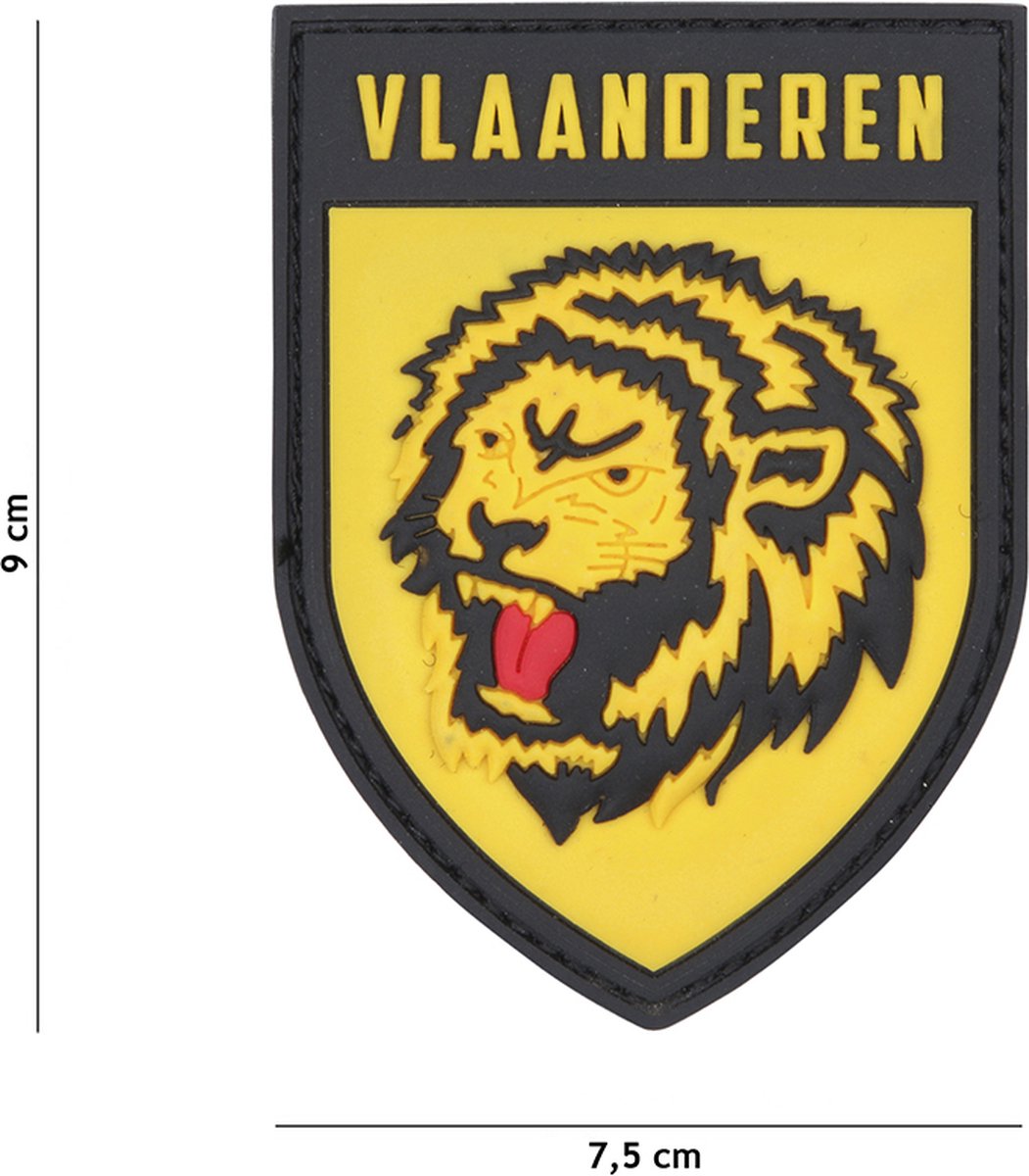 101 Inc Embleem 3D Pvc Vlaanderen Geel  13099