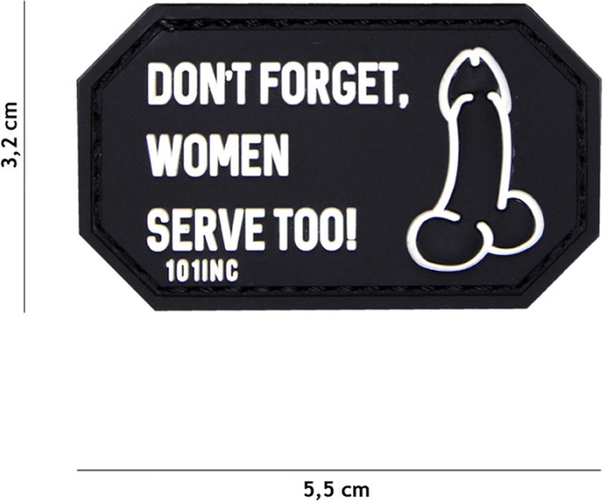 EMBLEEM 3D PVC DONT FORGET WOMEN ZWART  18032