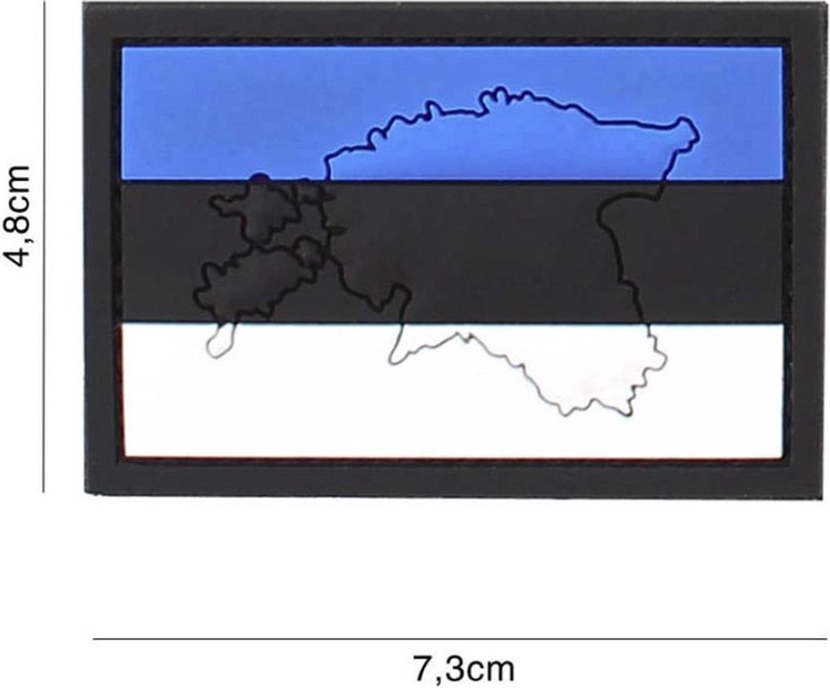Embleem 3D PVC Estland met Contour