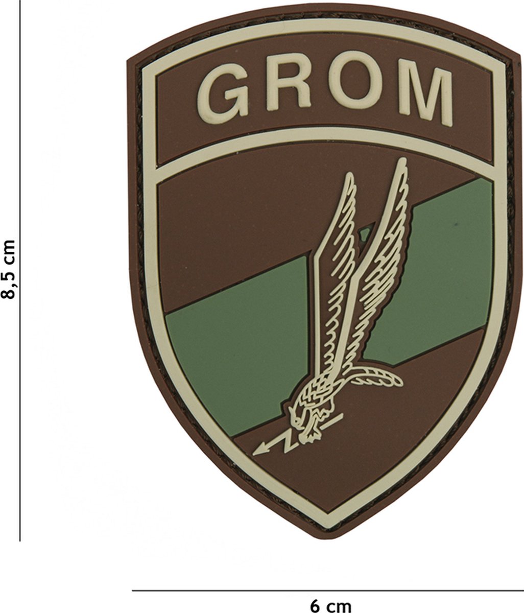 Embleem 3D PVC GROM multi