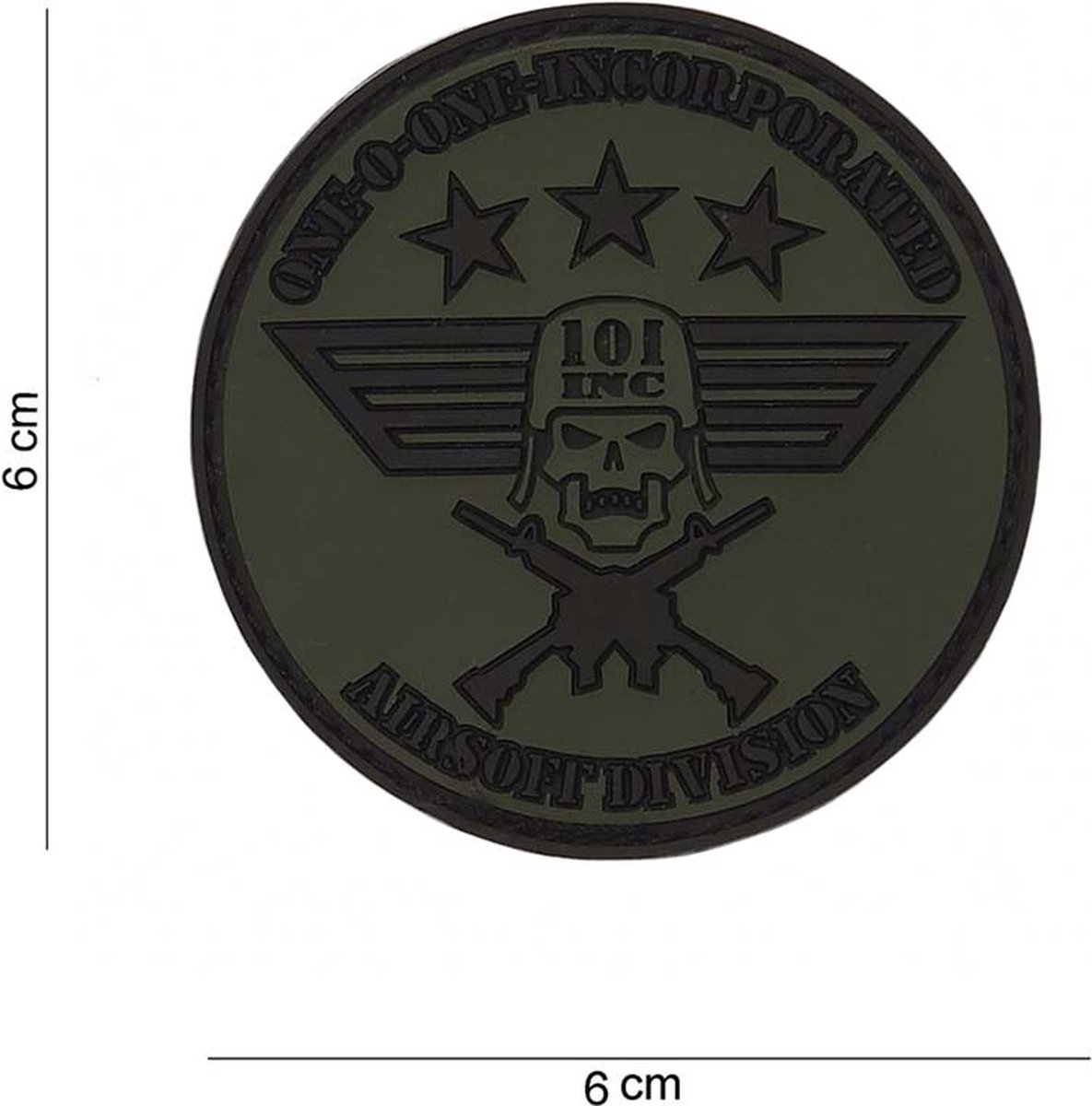 Embleem 3D Pvc 101 Inc Rond Klein  13048