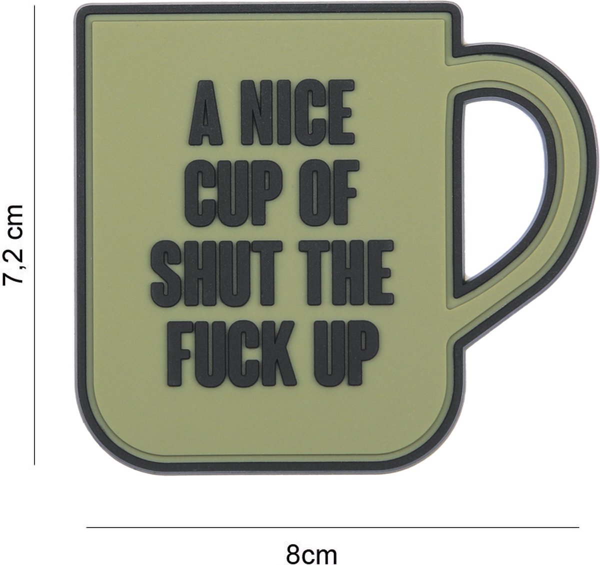 Embleem 3D PVC A nice cup groen