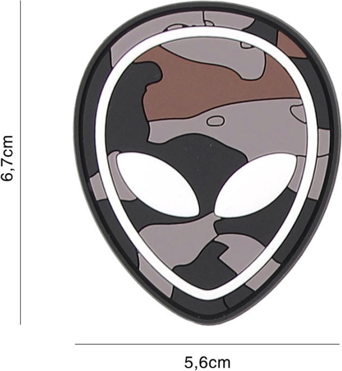 Embleem 3D PVC Alien Zwarte Camo