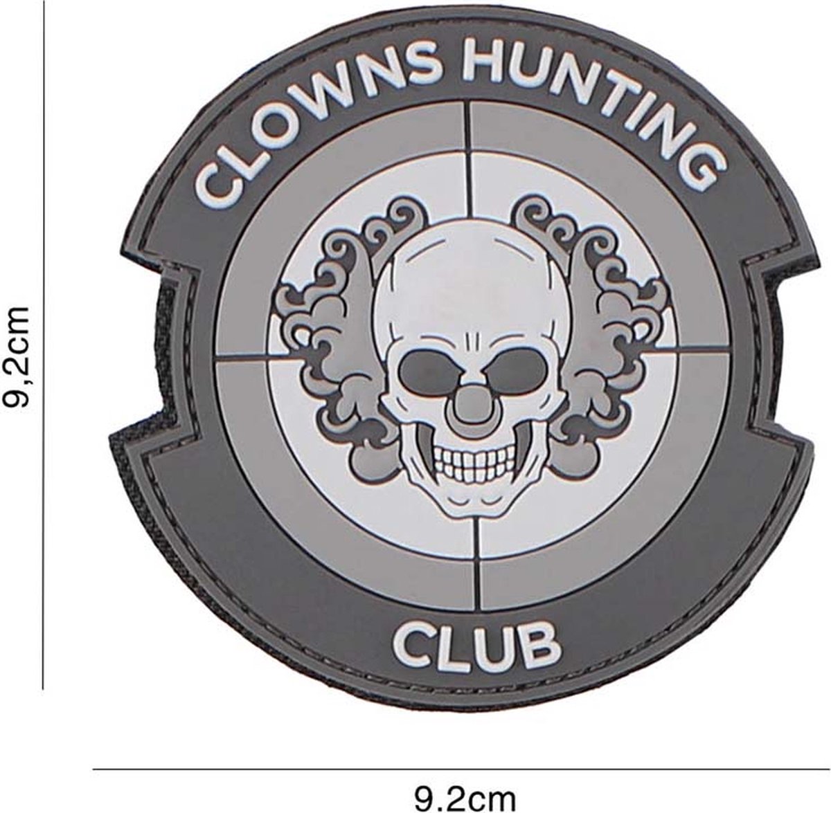 Embleem 3D PVC Clowns hunting club grijs