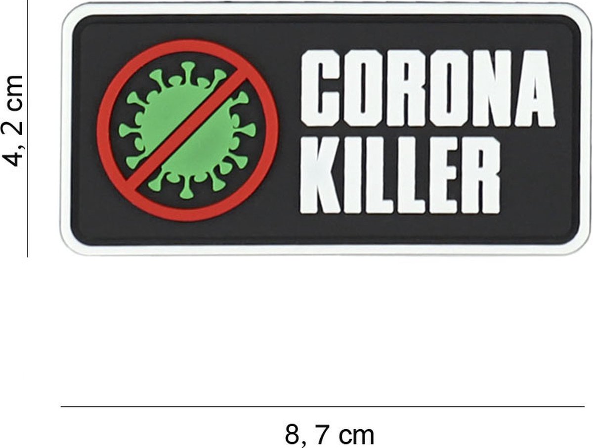 Embleem 3D PVC Corona killer