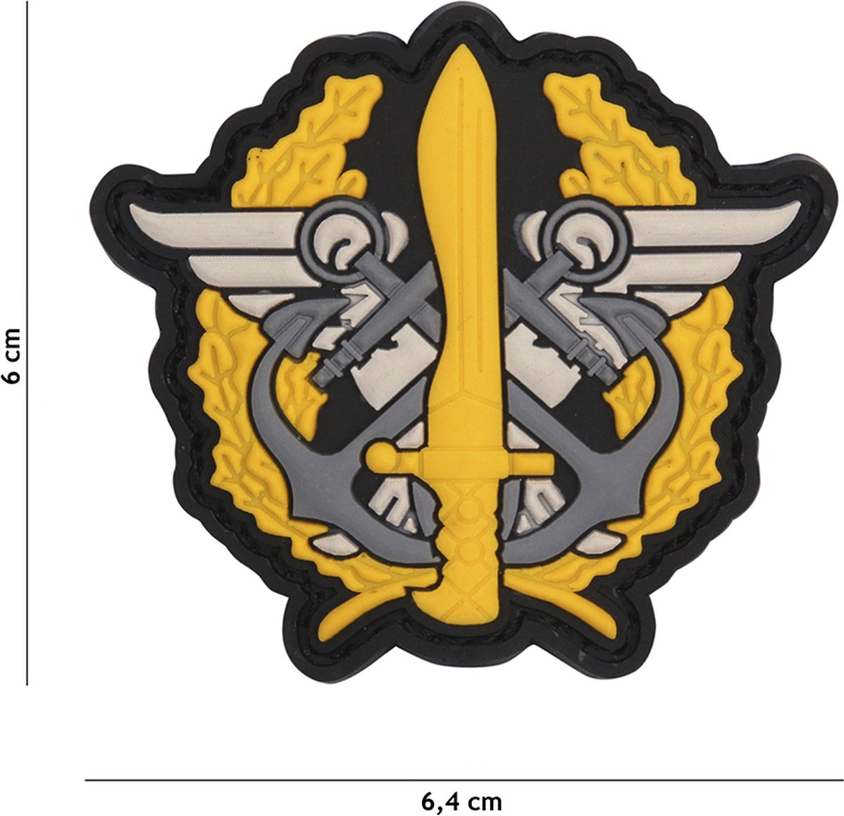 Embleem 3D PVC Corps mariniers logo geel
