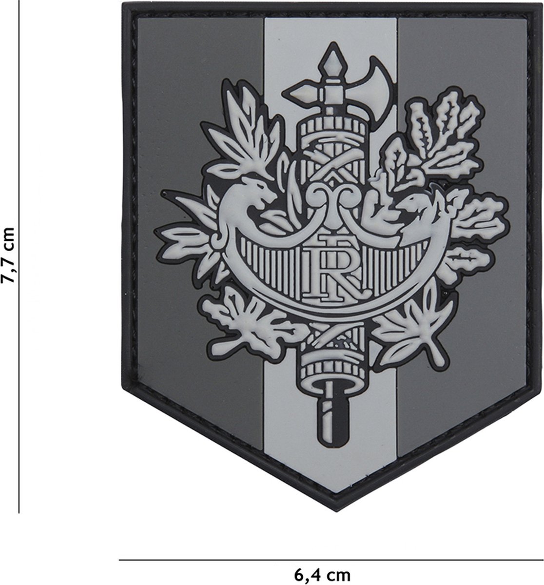 Embleem 3D PVC Frans schild grijs