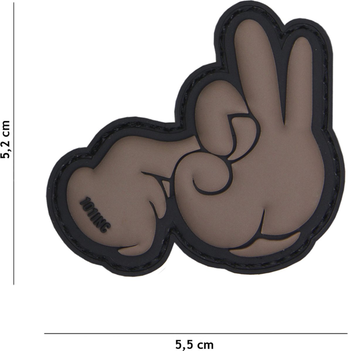 Embleem 3D PVC Fuck fingers grijs