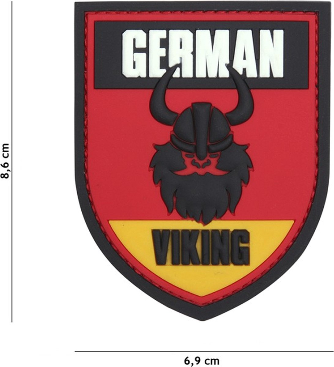 Embleem 3D PVC German viking rood