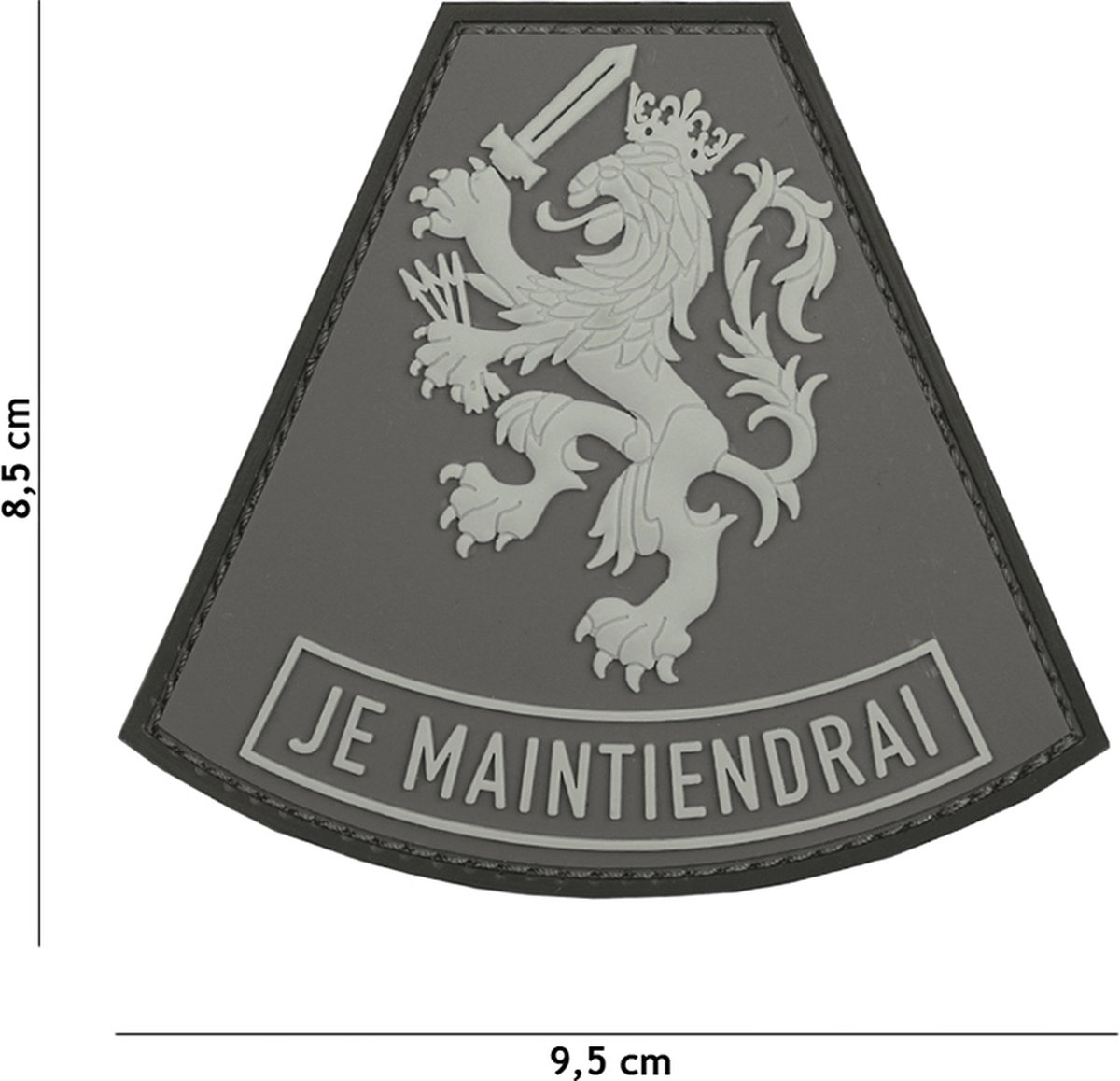 Embleem 3D PVC Je maintiendrai grijs