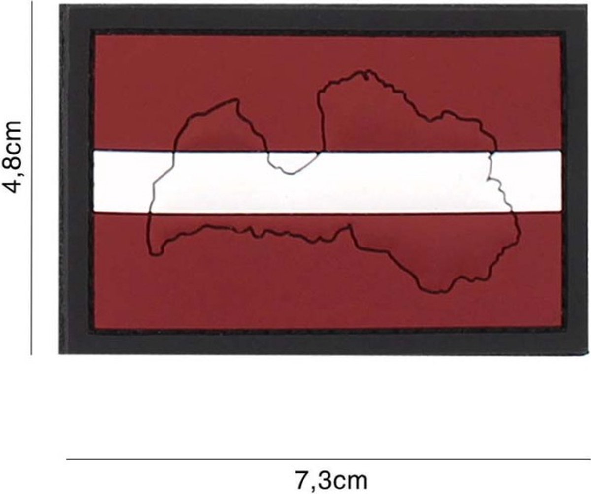 Embleem 3D PVC Letland met Contour
