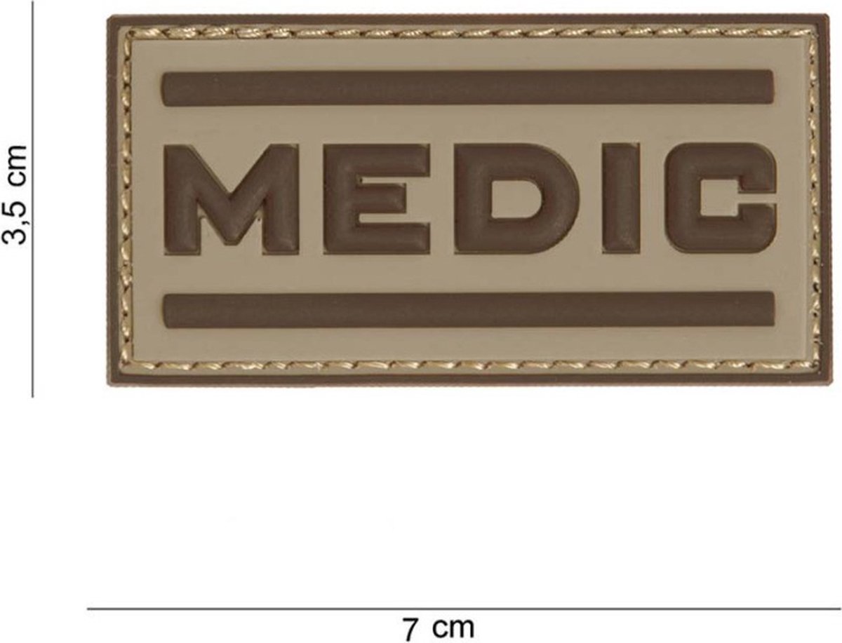 Embleem 3D PVC Medic desert