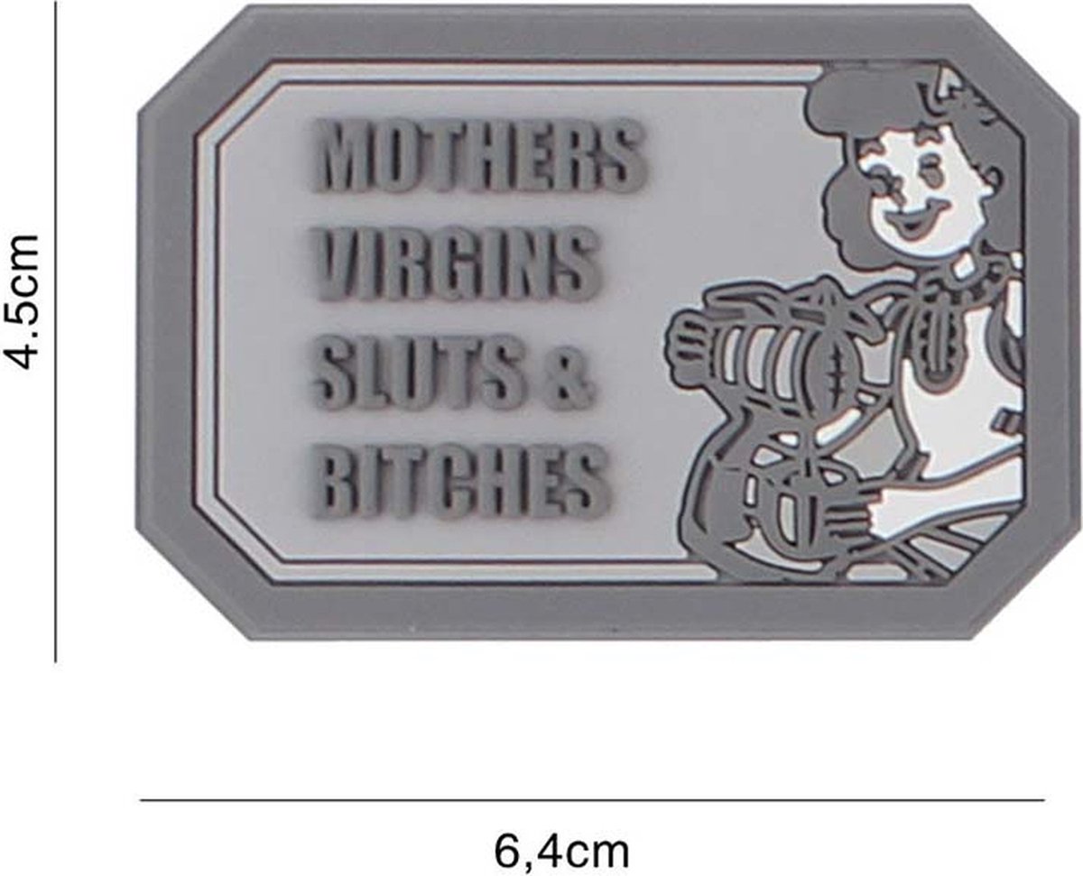 Embleem 3D PVC Mothers virgins grijs