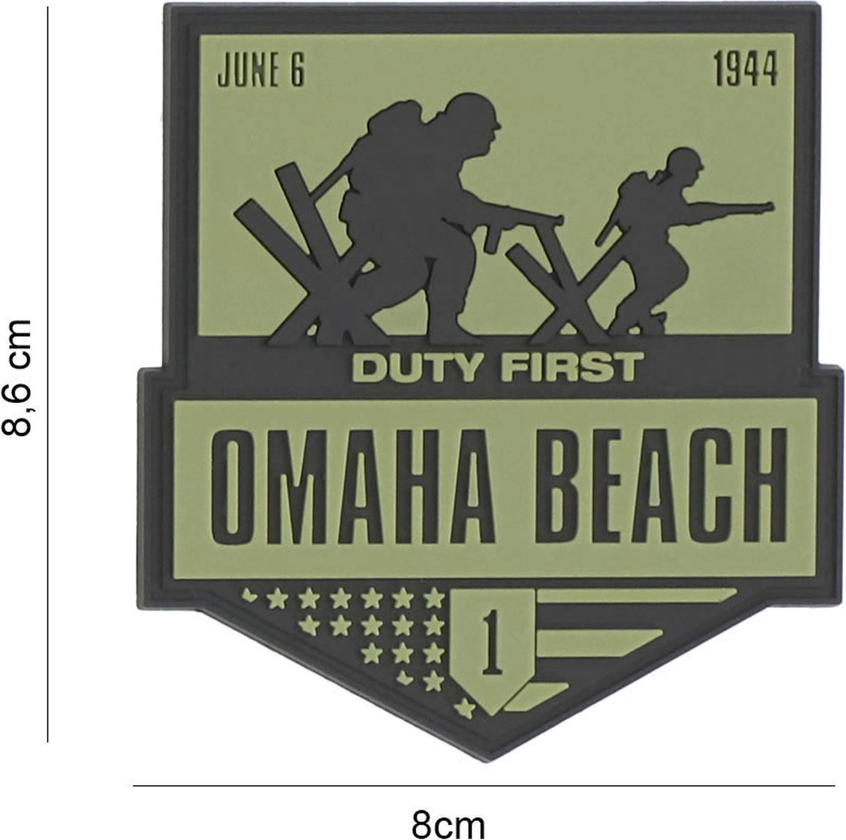 Embleem 3D PVC Omaha Beach