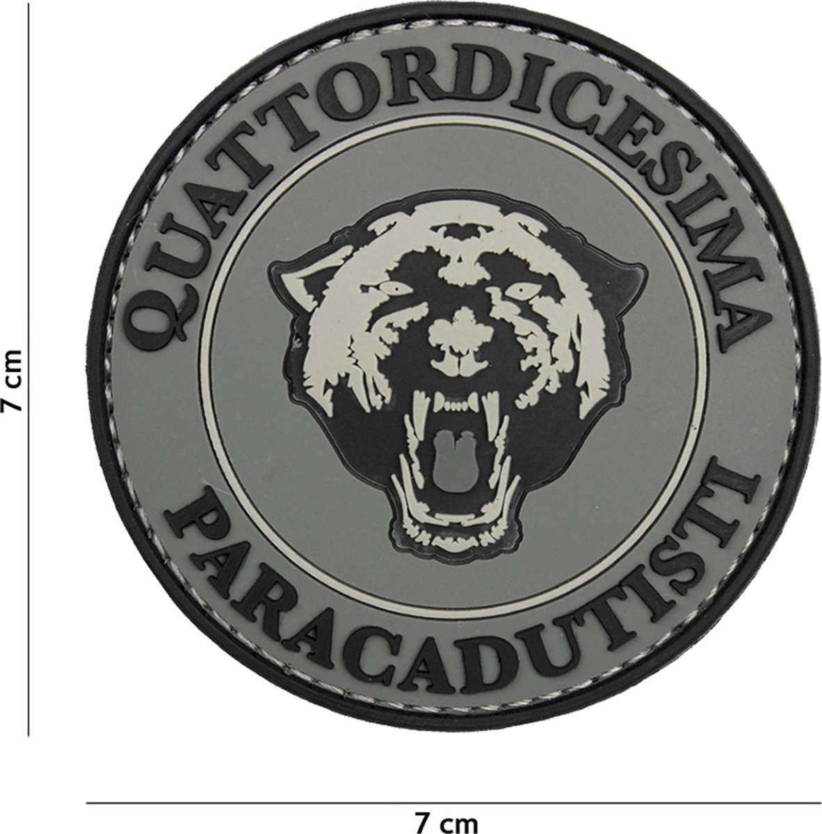 Embleem 3D PVC Paracadutisti grijs