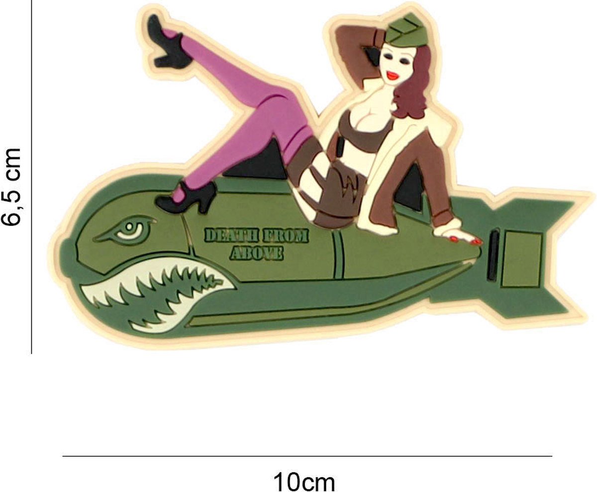 Embleem 3D PVC Pinup girl Bomb