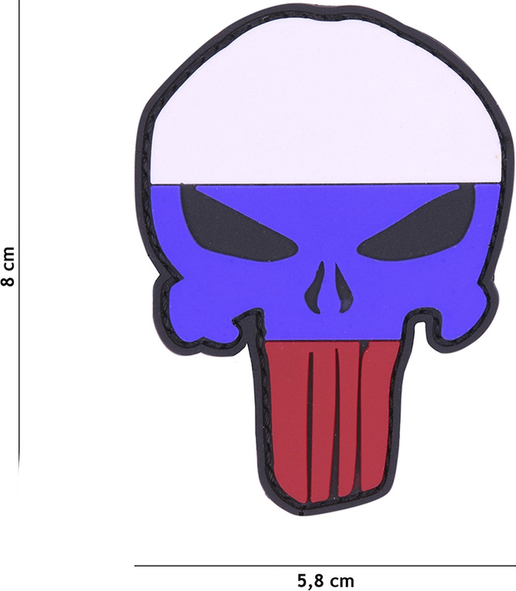 Embleem 3D PVC Punisher Rusland