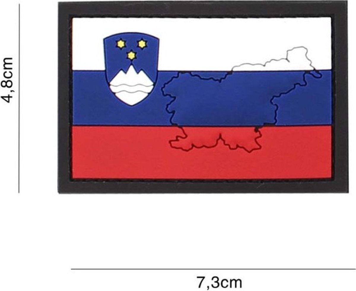 Embleem 3D PVC Slovenië met Contour