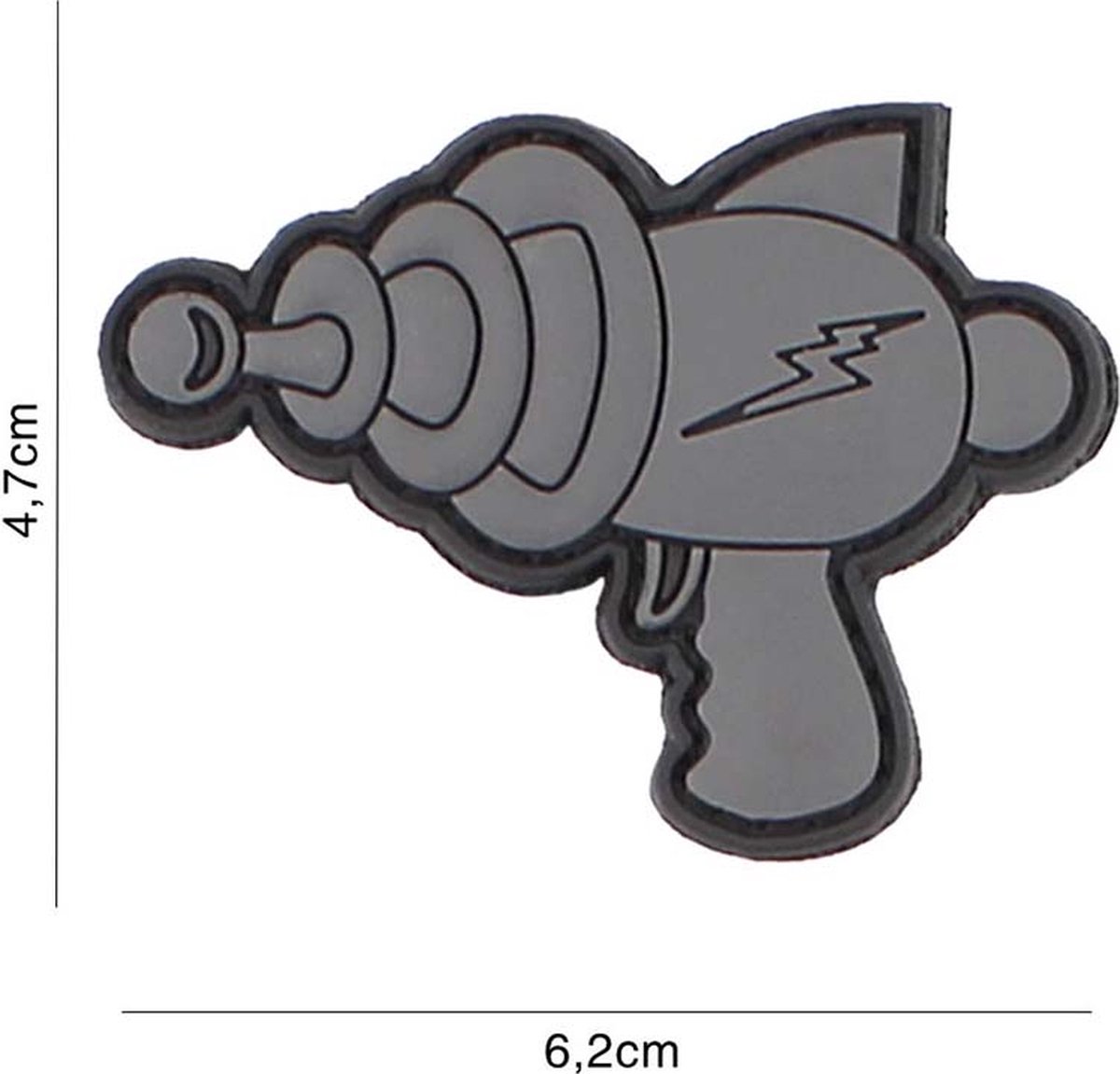 Embleem 3D PVC Spacegun grijs