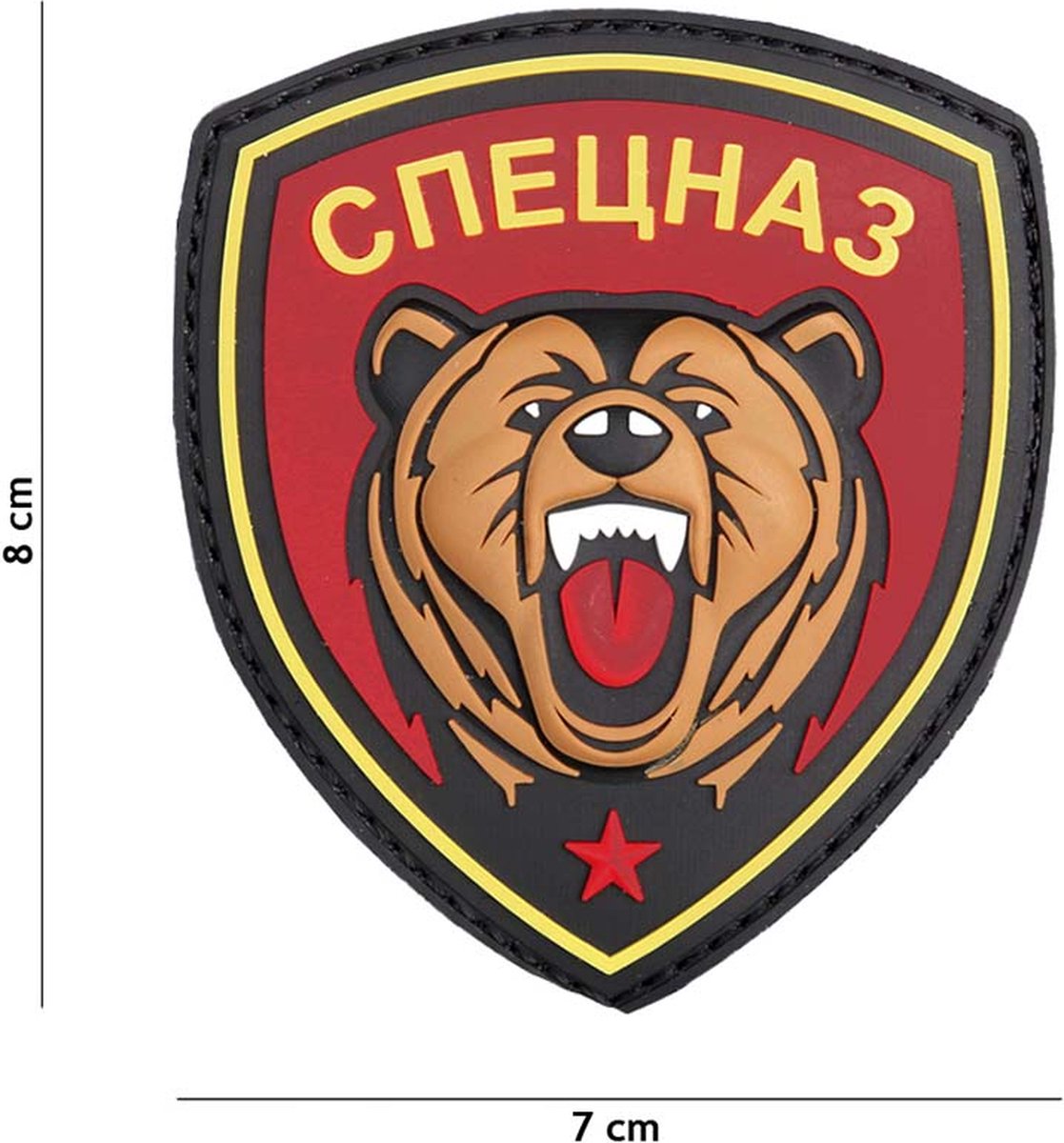 Embleem 3D PVC Spetsnaz beer rood