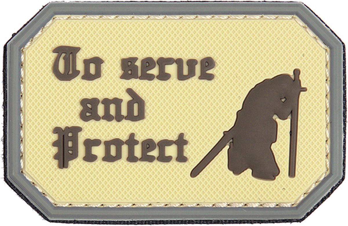 Embleem 3D PVC To serve and protect coyote