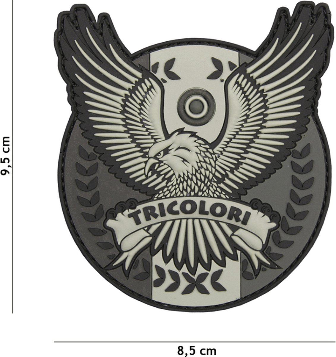 Embleem 3D PVC Tricolori grijs