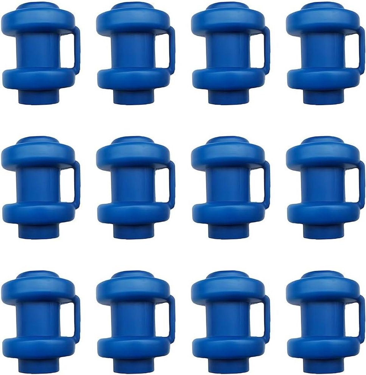 12 stuks Tomedeks eindkappen voor trampoline afsluitdoppen Ø 25 mm reserveonderdelen elastische trampoline voor netstangen blauw
