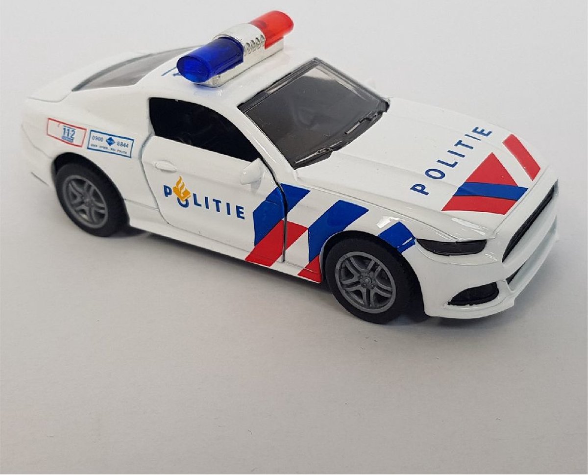 112 Pull-Back Politie Sportwagen 1:36 + Licht En Geluid