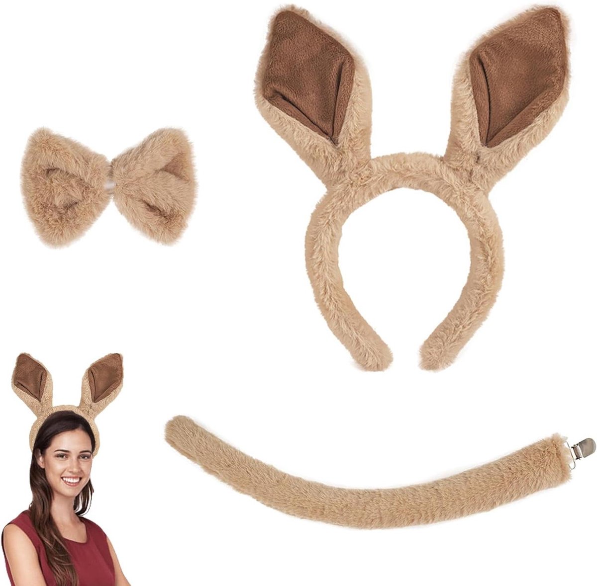 Rabbit Ears Headband - Cute Headband with Ears for Cosplay Costume and Party Decoration by Pieces.