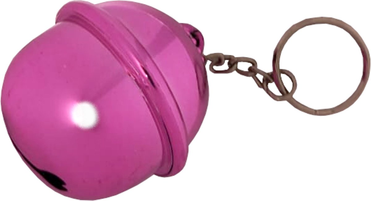 Sleutelhanger - Bel groot - Roze - 4,5cm