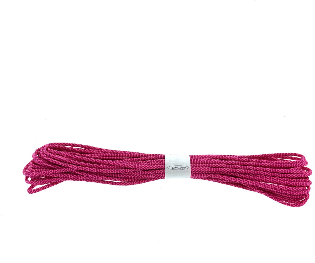Paracord 550 type III Fuchsia / Ultra Neon Roze Diamond 15 Meter