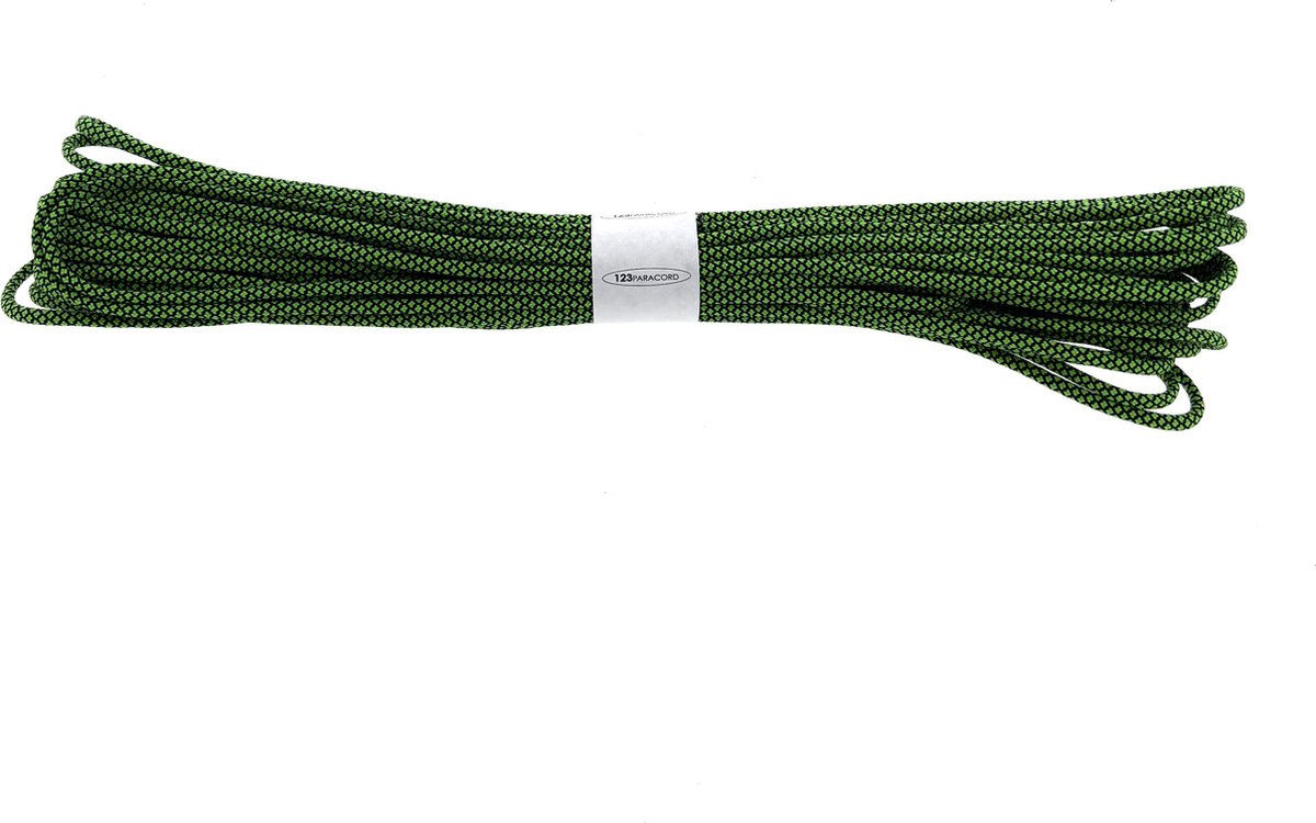 Paracord 550 type III Neon Groen Diamond 15 Meter