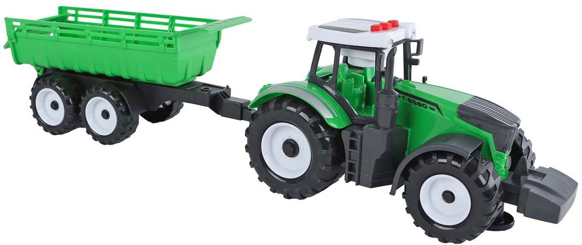 2-Play Tractor met Aanhanger en Kiepfunctie met Licht en Geluid