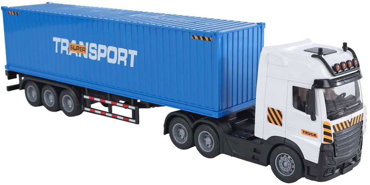 2-Play Vrachtwagen met oplegger frictie licht en geluid 38cm