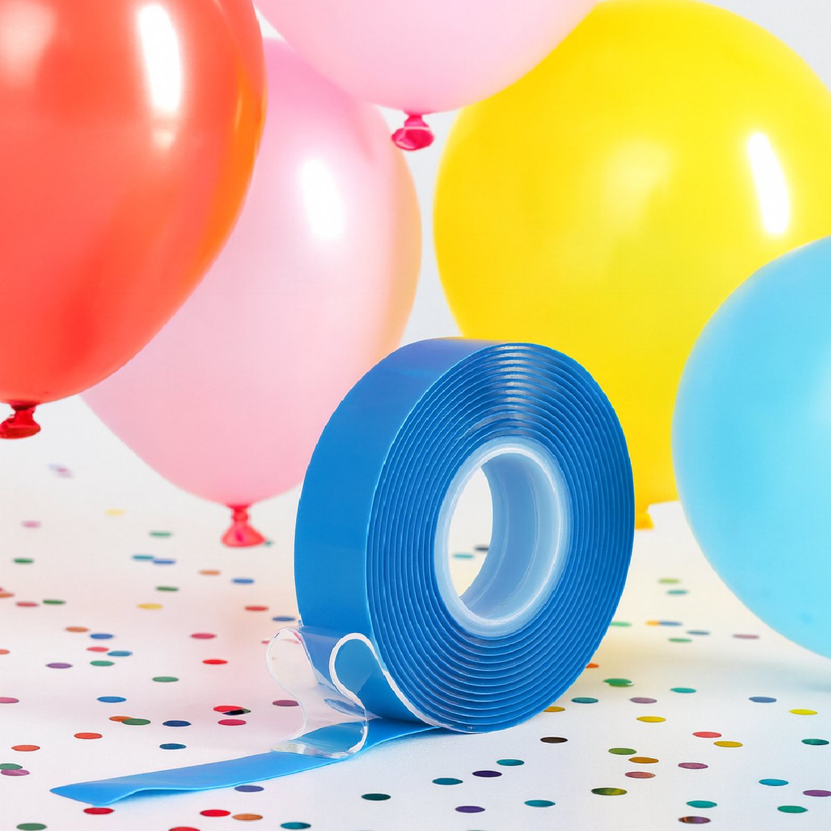 24ME® 6 Meter Dubbelzijdig Ballonnen - Transparant - Voor Feestdecoratie - Helium Effect