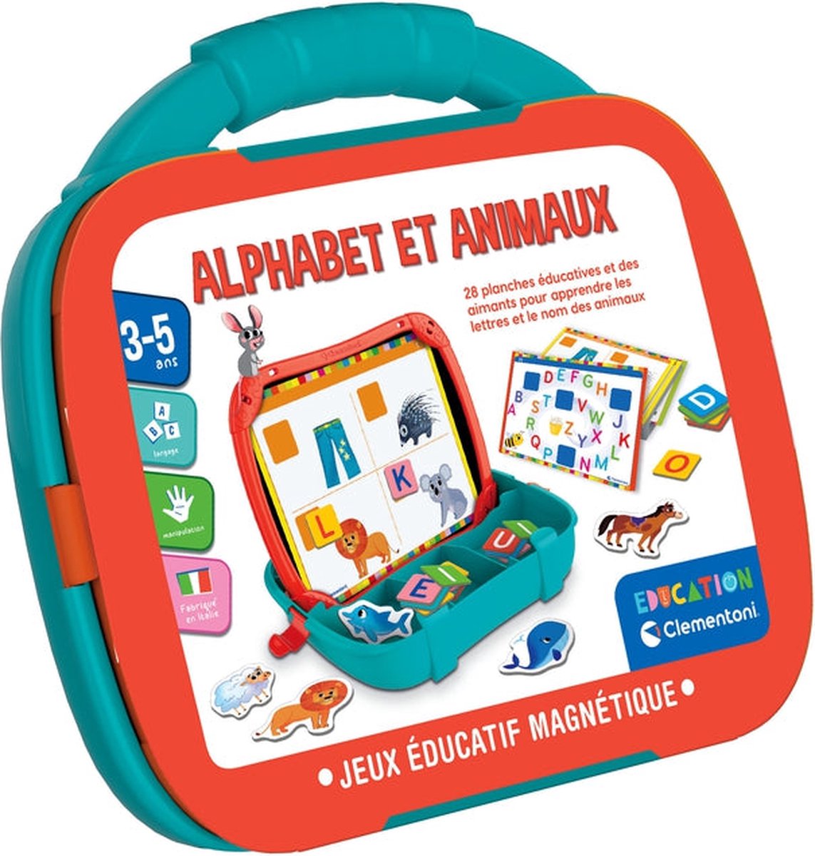 Clementoni - Magnetisch Letters & Dieren Etui - Vanaf 3 jaar