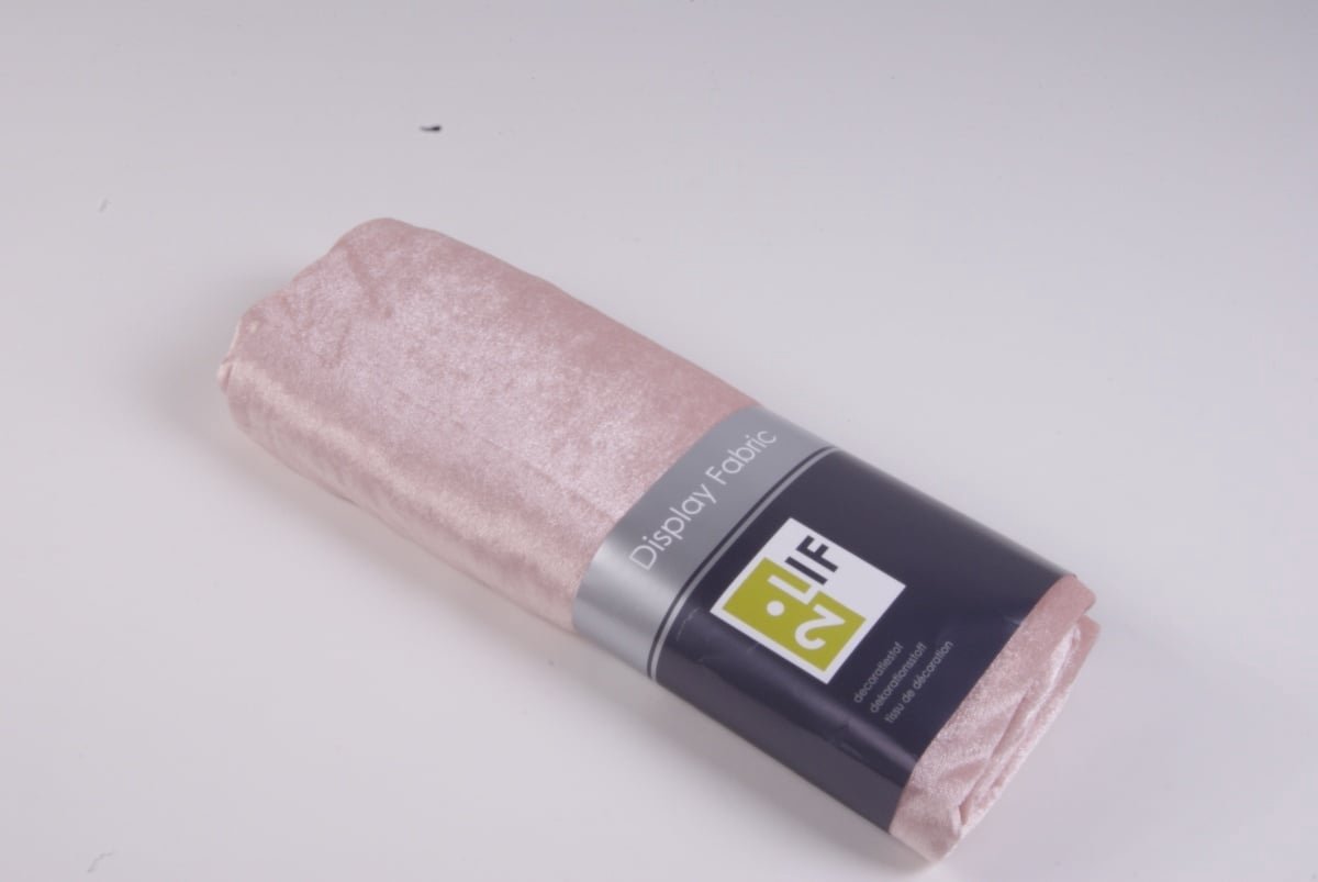 Decoratie stof velvet light pink 140 cm x 3 m